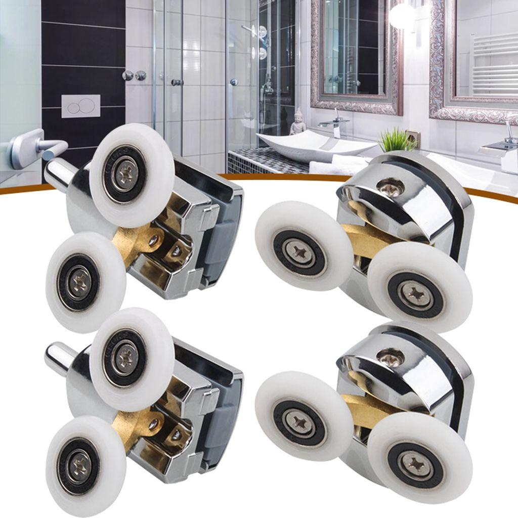 Bánh Xe Trượt Cửa Mạ Chrome 23 / 25mm