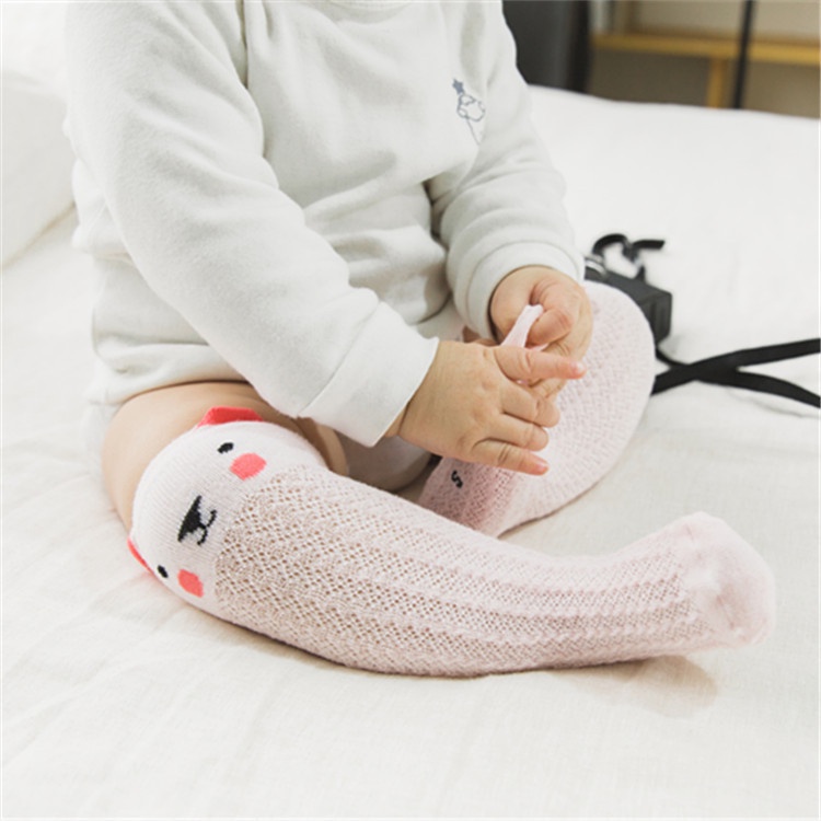 Vớ Lưới Dài Trẻ Em từ 0-1 tuổi, Vớ lưới cho bé trai, bé gái Cotton Hàn Quốc Hoạt Hình Xinh Xắn, giữ ấm và bảo vệ bé