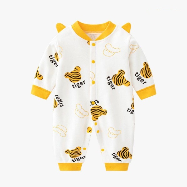 Body dài tay cho bé trai bé gái mẫu Bodysuit họa tiết hình hổ 2022 mới cho trẻ từ 3-12kg
