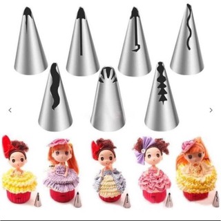 Bộ đui váy búp bê 6 đui, đuôi bắt kem, đui tạo hình váy công chúa