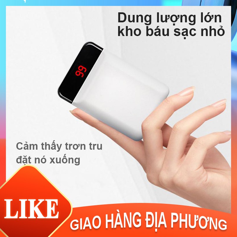 Sạc dự phòng điện 2A Di động Mini 8000mAh Màn hình LED [CDB100001]