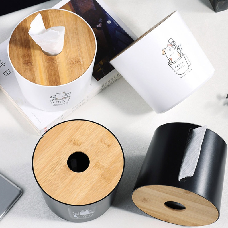 Hộp Đựng Khăn Giấy Cuộn Hình Tròn Tiện Dụng Cho Gia Đình