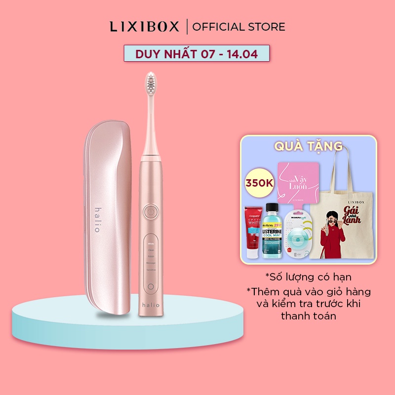 Bàn Chải Điện Làm Trắng Răng Halio Sonic Whitening Electric Toothbrush PRO - Rose Gold