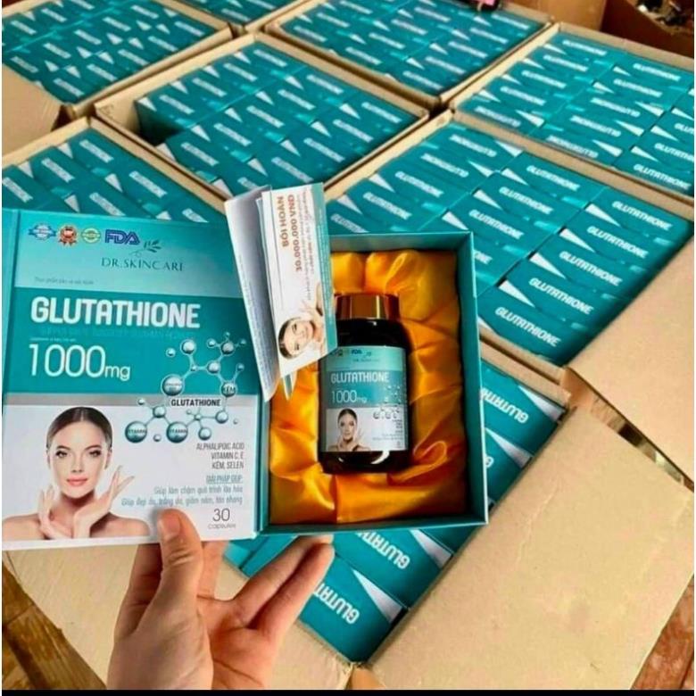 viên uống trắng da glutathione 1000mg Viên uống trắng da Liposomal Glutathione 1000mg 60 viên của Mỹ