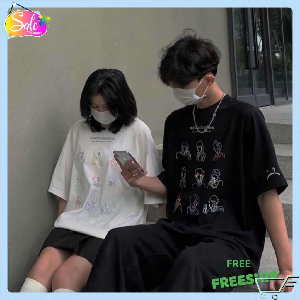 Áo thun tay lỡ nam nữ HEY YOU, Sadboiz, áo phông sadboiz unisex form rộng chất cotton mát mịn thấm hút mồ hôi AT41 | BigBuy360 - bigbuy360.vn