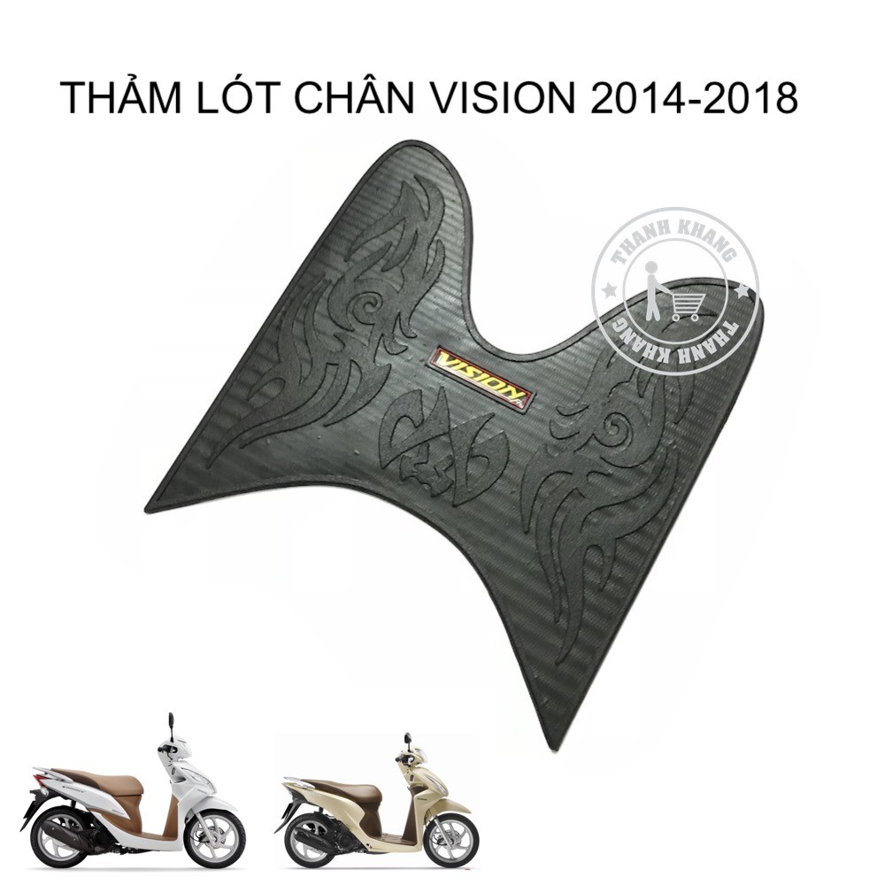 Thảm lót chân cao su cho xe Vision (2014-2018) Thanh Khang 006001000 (Đen)