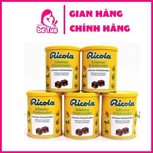 Kẹo ngậm ho thảo dược khàn giọng Ricola của Đức hộp 250g
