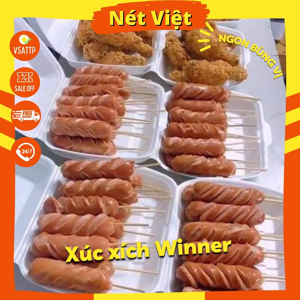 Xúc Xích CP Winner gói 10 chiếc 500gr chiên nướng