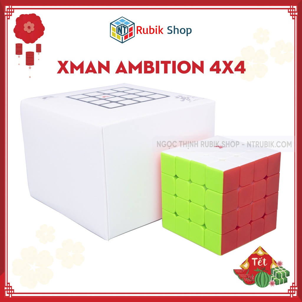 [Siêu phẩm] Rubik 4x4x4 QiYi Xman Ambition M stickerless (Có Nam Châm)