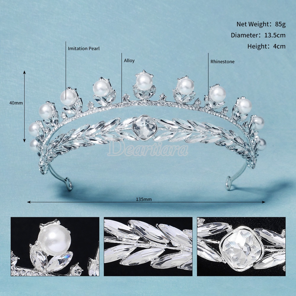 Cài Tóc Hình Vương Miện Đính Đá Thời Trang