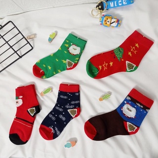Bít tất, vớ cho bé sét 5 đôi 100% cotton cho bé họa tiết nô en cho bé