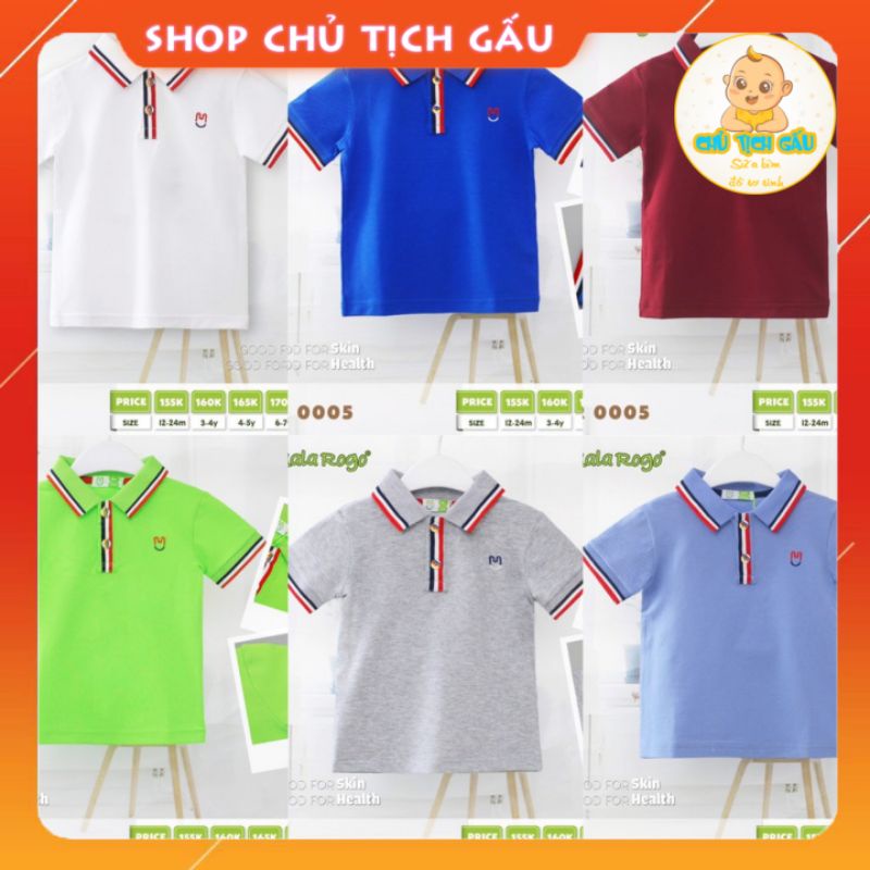 Áo phông polo cộc tay Uala Rogo cho bé trai