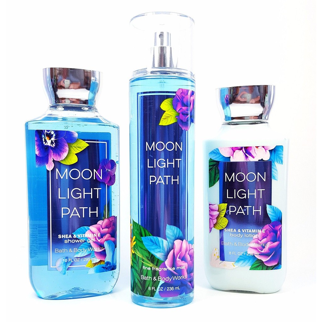 [Auth] Sản Phẩm Tắm Dưỡng Xịt Thơm Toàn Thân Lưu Hương Mịn Da Bath & Body Works - Moonlight Path