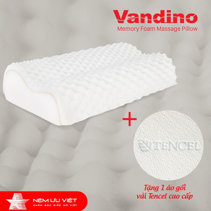 Gối Vandino MEMORY FOAM orthopedic massage pillow
