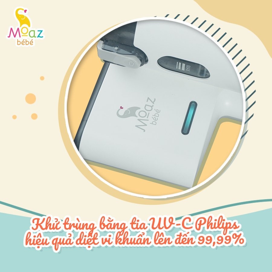 Máy hút bụi giường nệm cho bé MOAZ BÉBÉ MB-037, máy hút bụi cầm tay diệt khuẩn - Monnie Kids