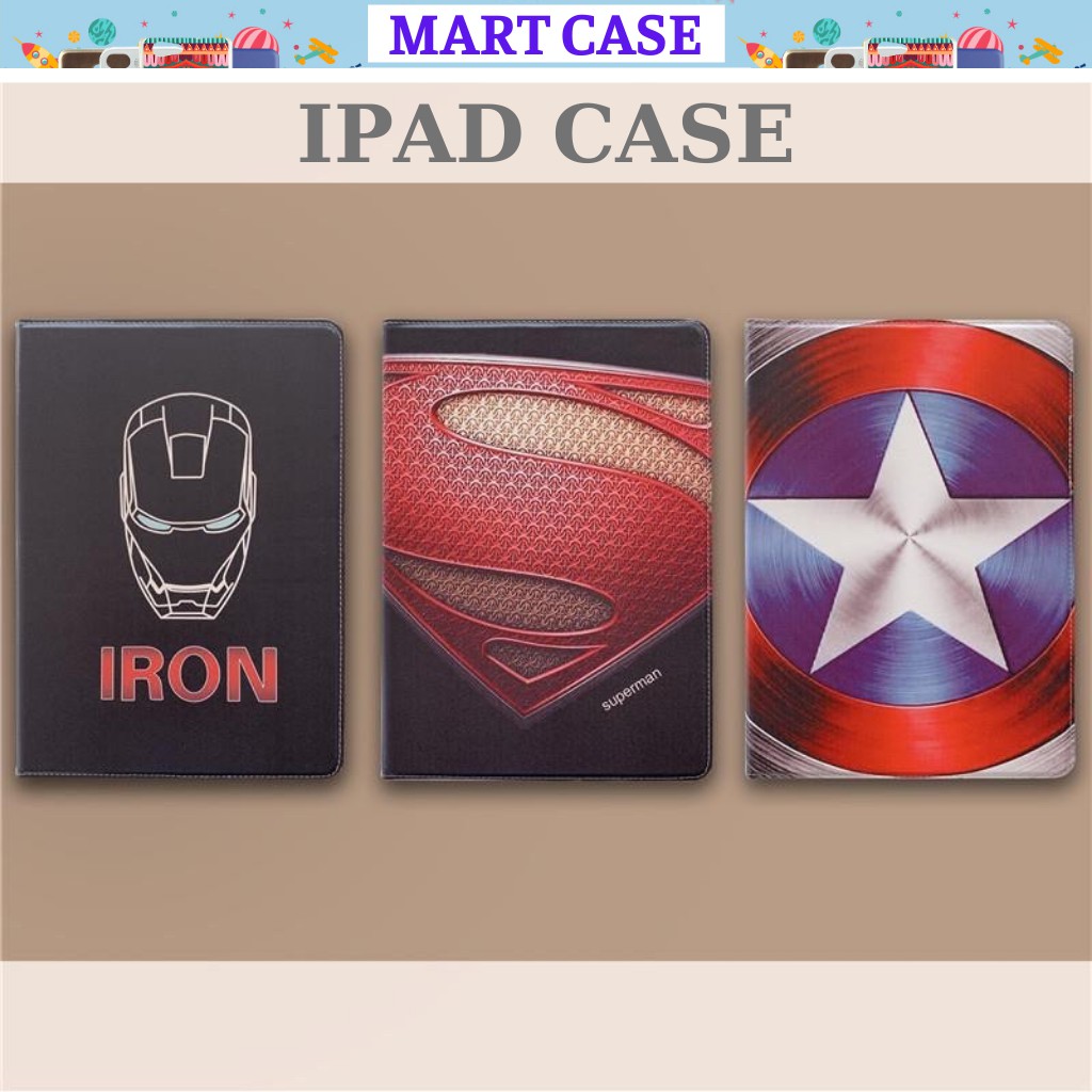 Bao da ipad Silicon hình Superman chất đẹp (Full đời ipad) iPad Pro 11''/9.7/10.5/Air 3/10.2 gen7/8...Mart Case