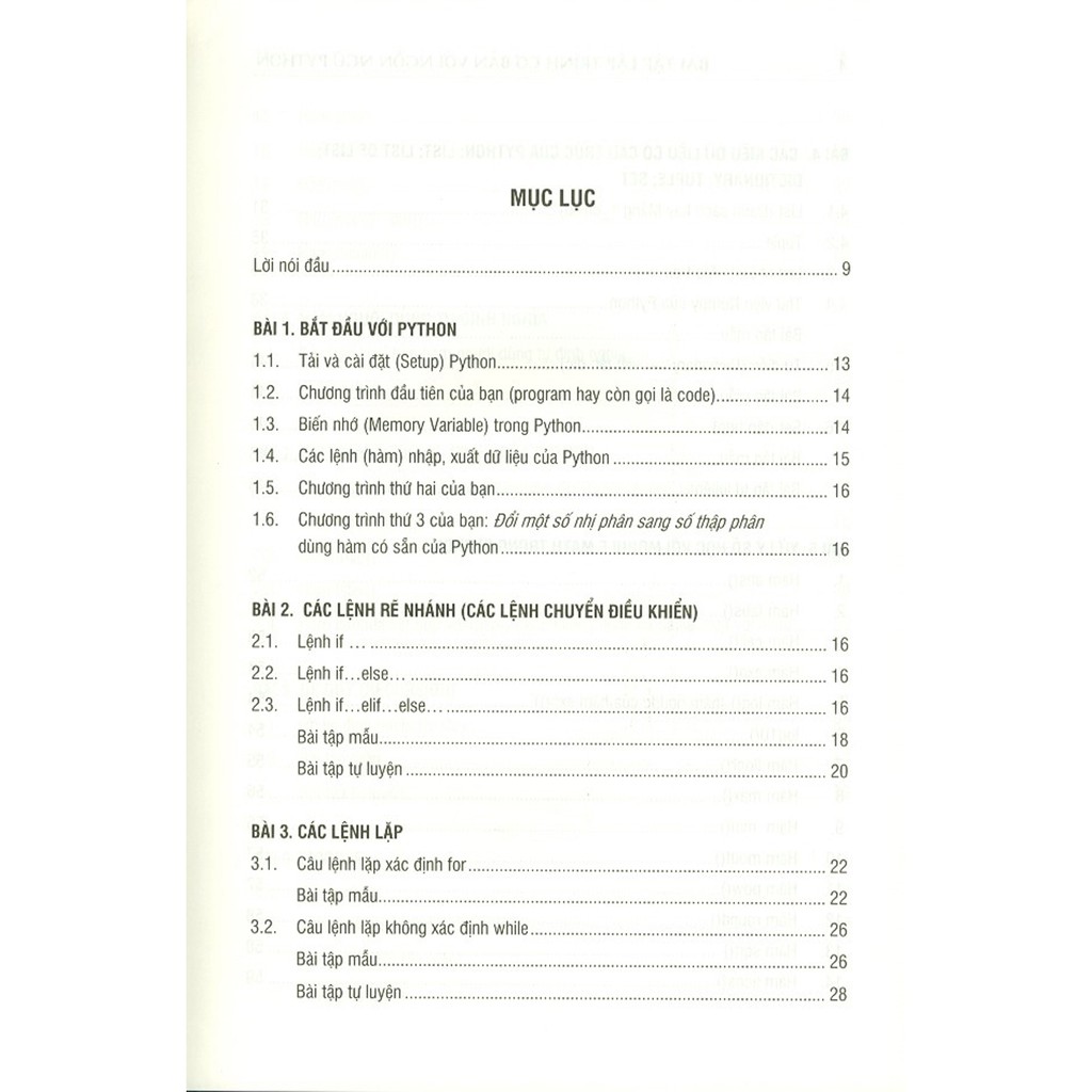 Sách - Bài Tập Lập Trình Cơ Bản Với Ngôn Ngữ Python