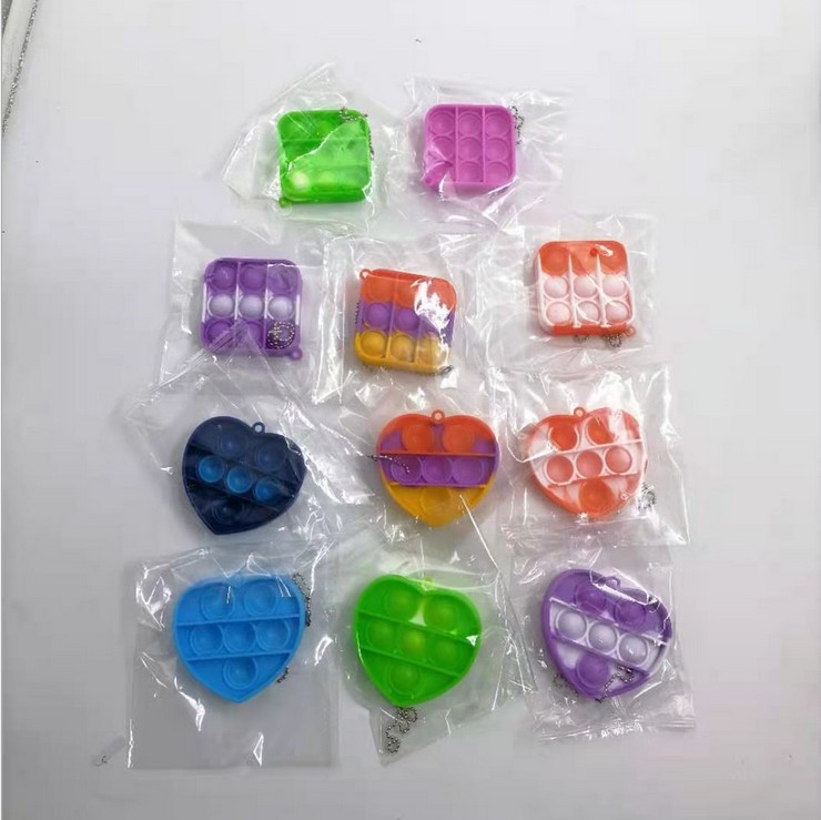 pop it mini Móc Khóa Hình Trò Chơi Nhấn Bóng Đơn Giản