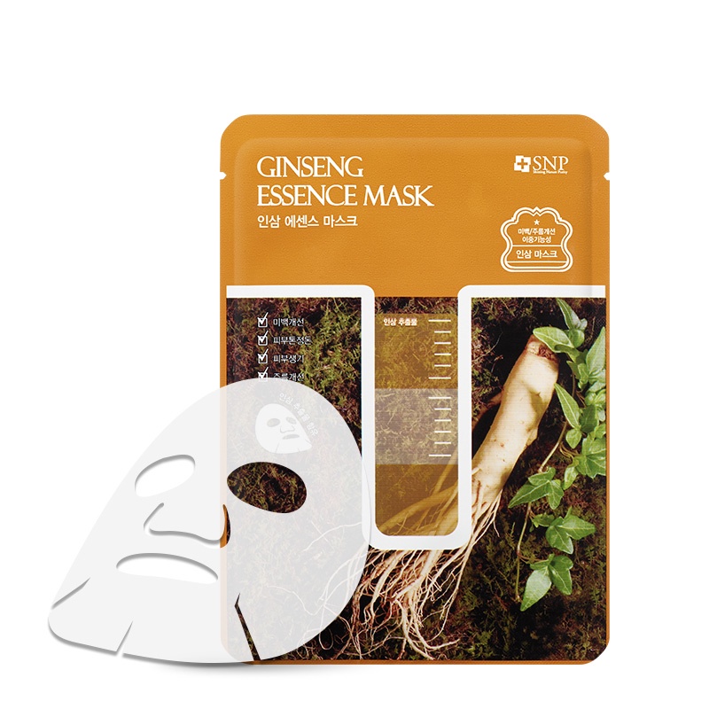 Mặt Nạ SNP Ginseng Essence Mask thương hiệu Hàn Quốc giúp cấp ẩm, dưỡng trắng, đàn hồi săn chắc da 25g