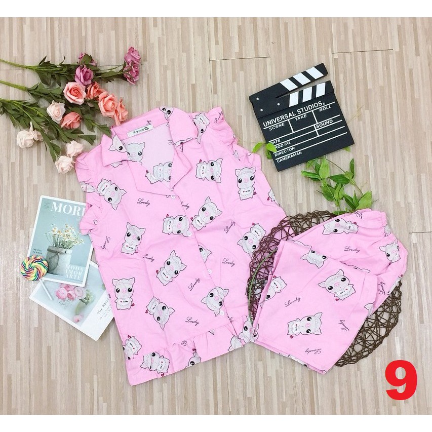 ✪ [LỬNG BÈO CÁNH TIÊN] BỘ NGỦ KATE THÁI TAY NGẮN QUẦN LỬNG ✪ | BigBuy360 - bigbuy360.vn