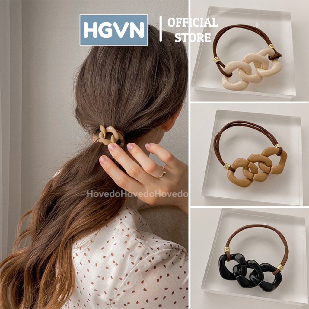 SET 3 Scrunchie Dây Buộc Tóc Đuôi Ngựa HGVN Dây Buộc Tóc Thời Trang Thun Cột Tóc Tóc Dây Tóc Phụ Kiện