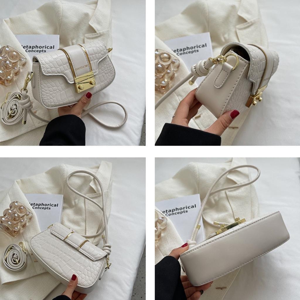 Túi Xách Nữ Đeo Chéo Đeo Vai Kẹp Nách Cao Cấp Khóa Vuông Thời Trang Đẹp Quảng Châu