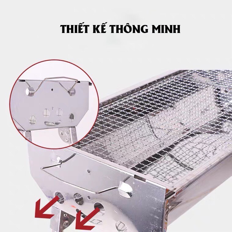 Bếp nướng than hoa BBQ MD8009 ngoài trời, dã ngoại- Tiện lợi dễ di chuyển