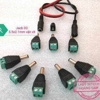 Jack cắm nguồn chân nguồn DC 5.5x2.1mm loại cài dây vặn vít
