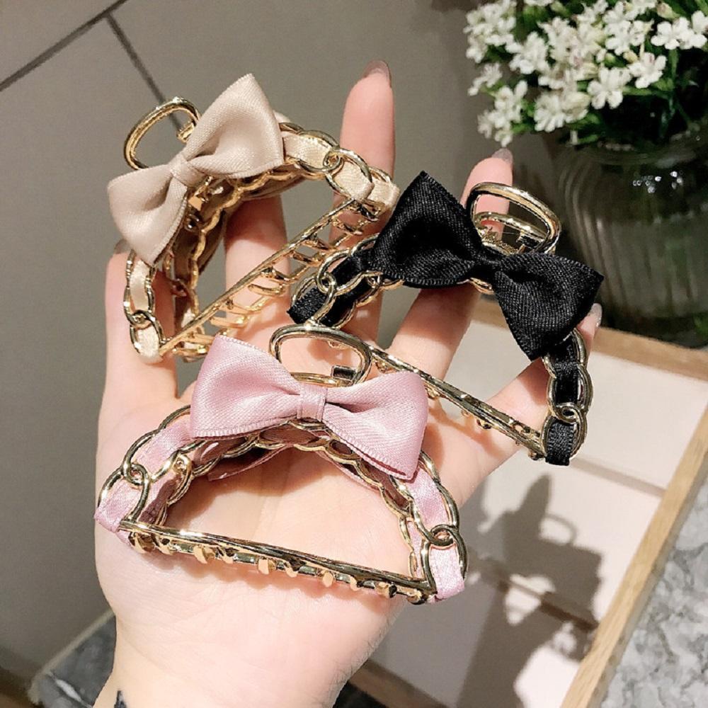 Kẹp Tóc Nhỏ Hình Nơ Lấp Lánh Bằng Hợp Kim Cho Nữ