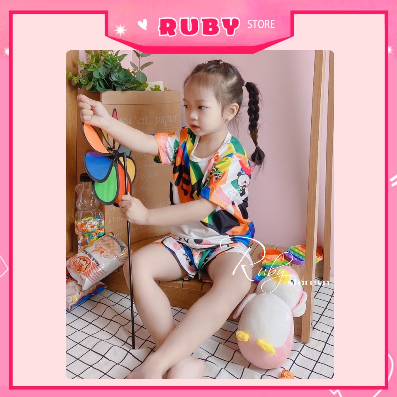 Set bộ Gấu Panda mặc nhà dễ thương BIG SIZE đến 70KG cho mẹ và bé (trai, gái) chất thun mịn mát co giãn thoải mái DBRBD