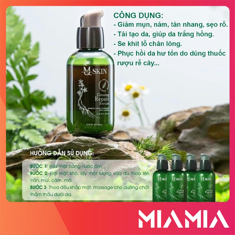Serum Tái Tạo Da Nhân Sâm MQ Skin Số 1 chính hãng - Ginseng Repair Serum MQSkin - 8936117150012