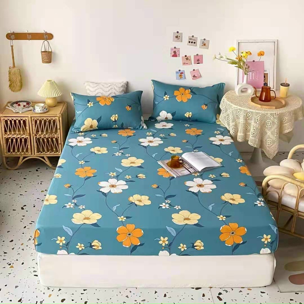 Bộ ga giường Cotton 100% LIDACO CT100 mẫu mã mới phong cách Hàn Quốc bao mọi kích thước nệm | BigBuy360 - bigbuy360.vn