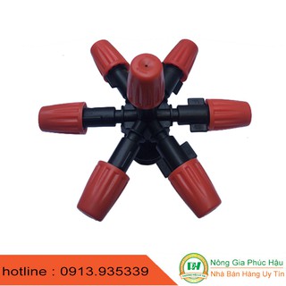 Combo 5 béc phun sương 7 hướng chân ren 21