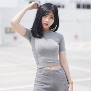 Áo croptop tay lỡ form body (nhiều màu)