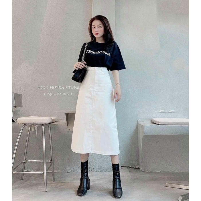 Sét French + chân váy kaki TT