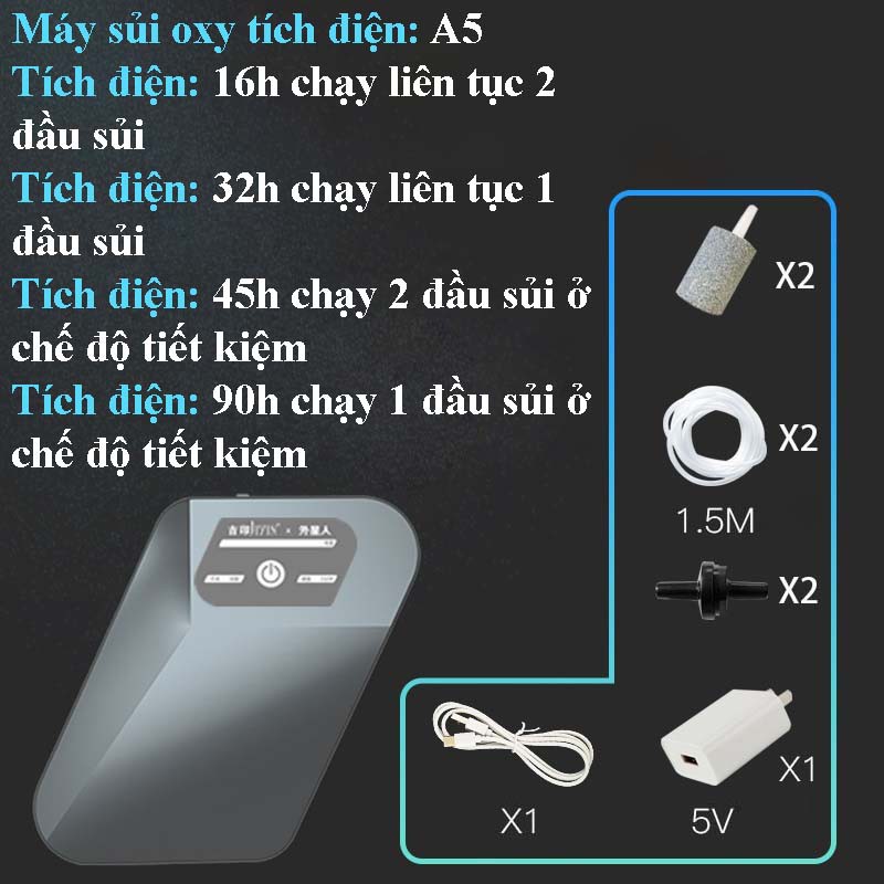 MÁY SỦI OXY CAO CẤP TÍCH ĐIỆN JYIN A5