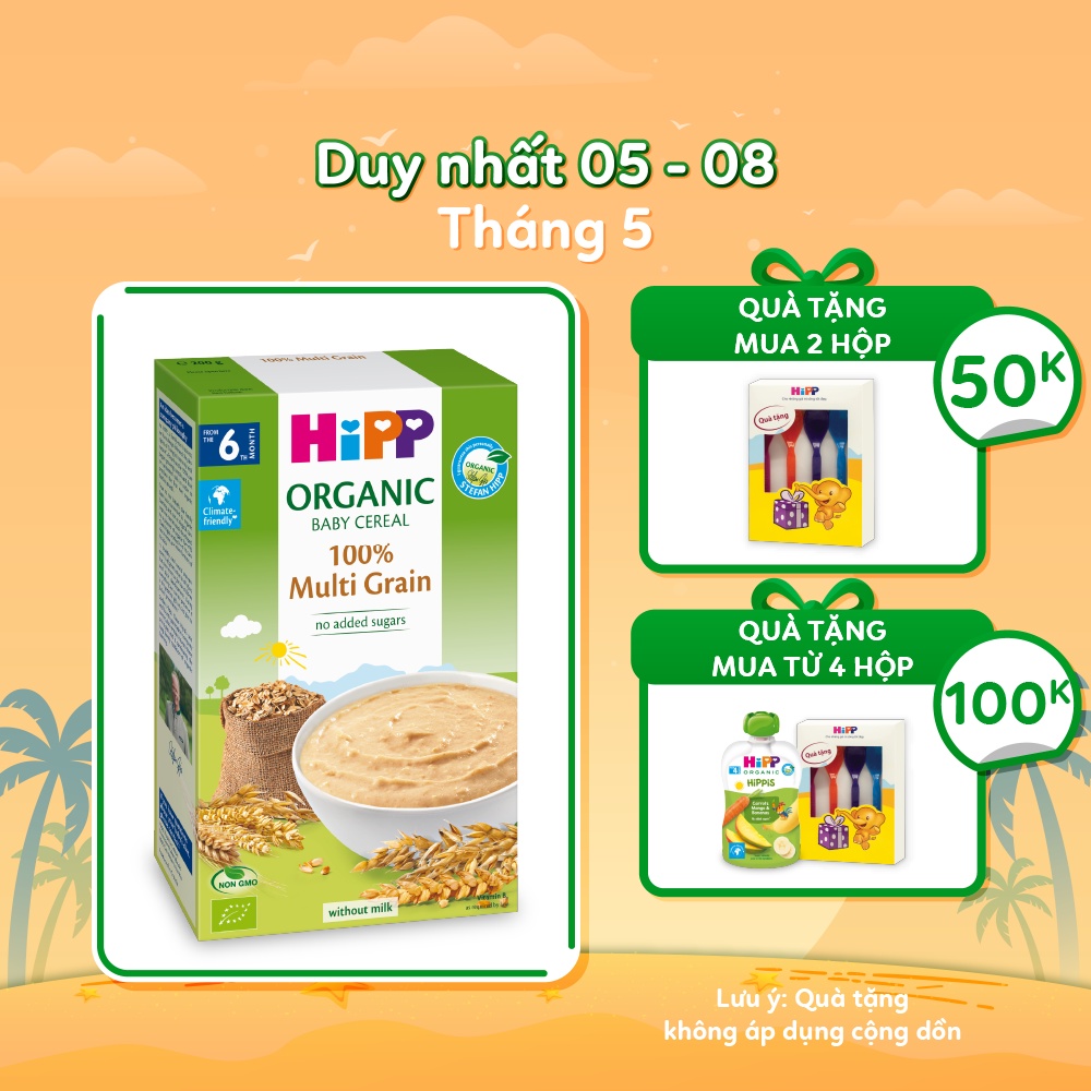 Bột ăn dặm dinh dưỡng Ngũ cốc tổng hợp HiPP Organic 200g