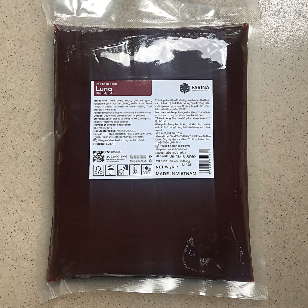 Nhân Đậu Đỏ Farina 1kg