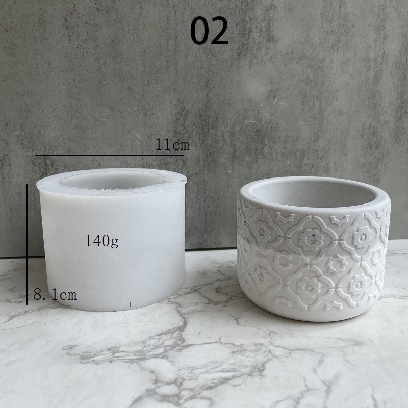 Khuôn silicone Hình Trụ Dùng Làm Chậu Hoa diy