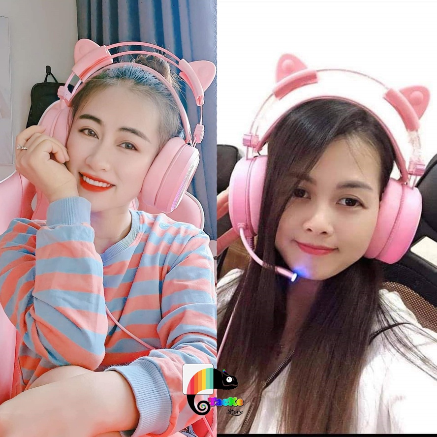 Tai Nghe Gaming Màu hồng, có mic G-Net G09 RGB 7.1 chuyên game, Tai nghe game thủ cực chất I BH 12 Tháng