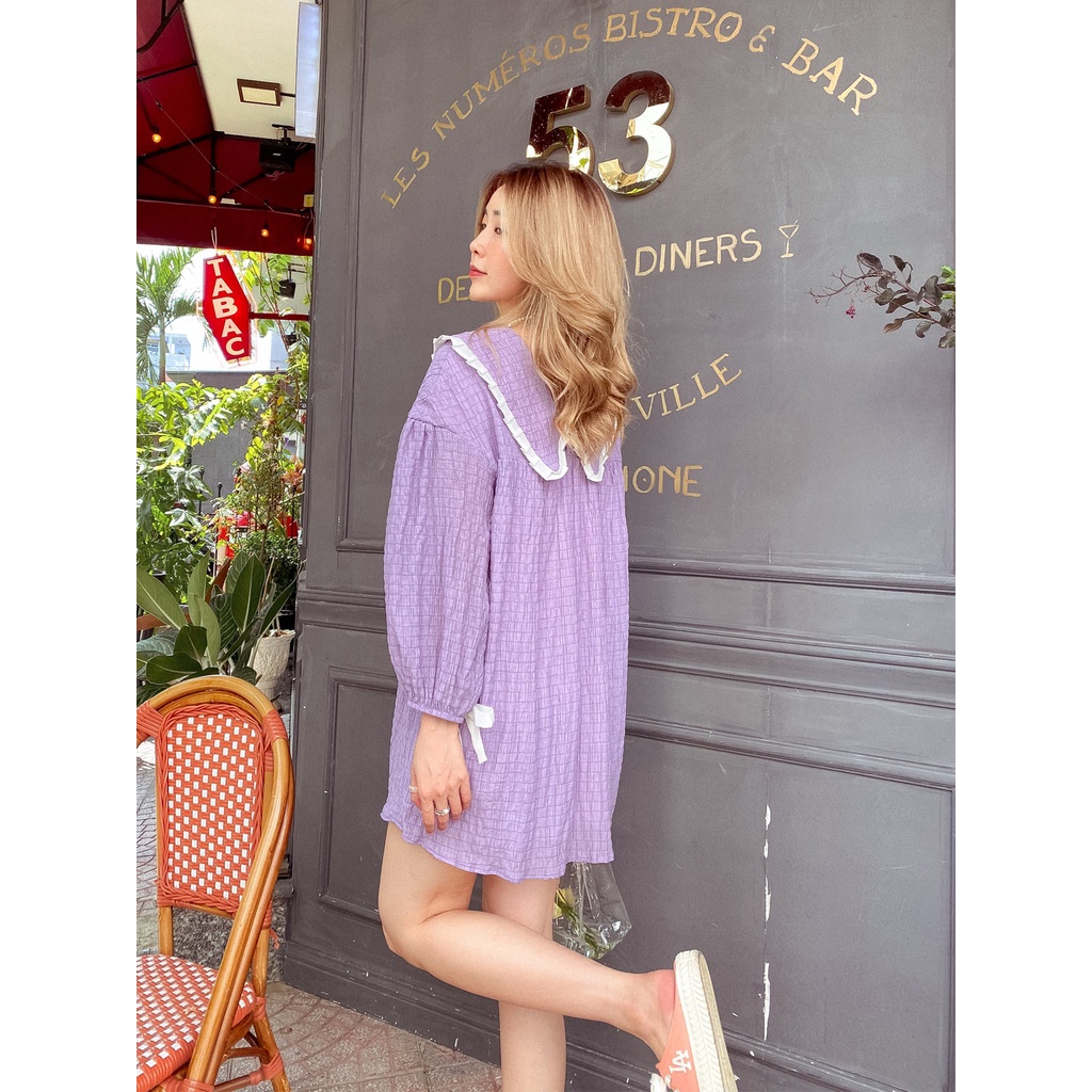 Đầm tím baby doll tay dài Bonbons Dress Gem Clothing SP060632