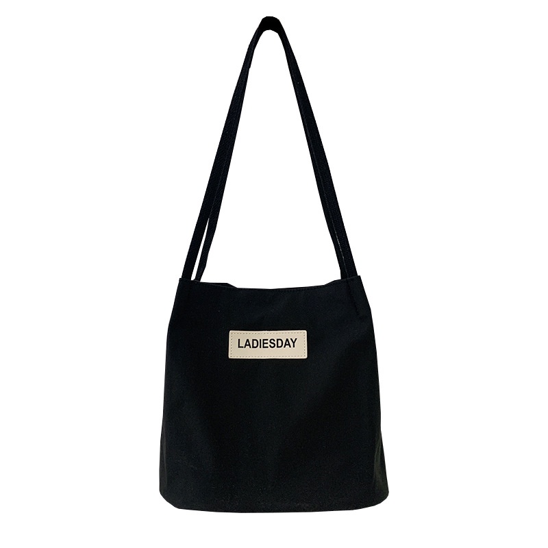 Túi Đeo Vai Bằng Vải Canvas Chống Thấm Nước Thiết Kế Đơn Giản Phong Cách Harajuku Thời Trang Cho Nữ