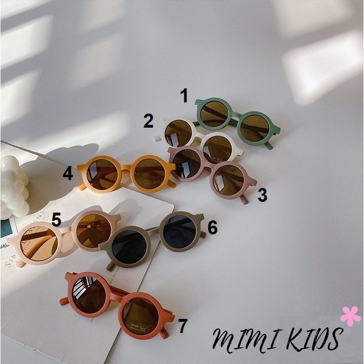 Kính râm gọng tròn chống UV cho bé (1-6y) Mimi Kids K01