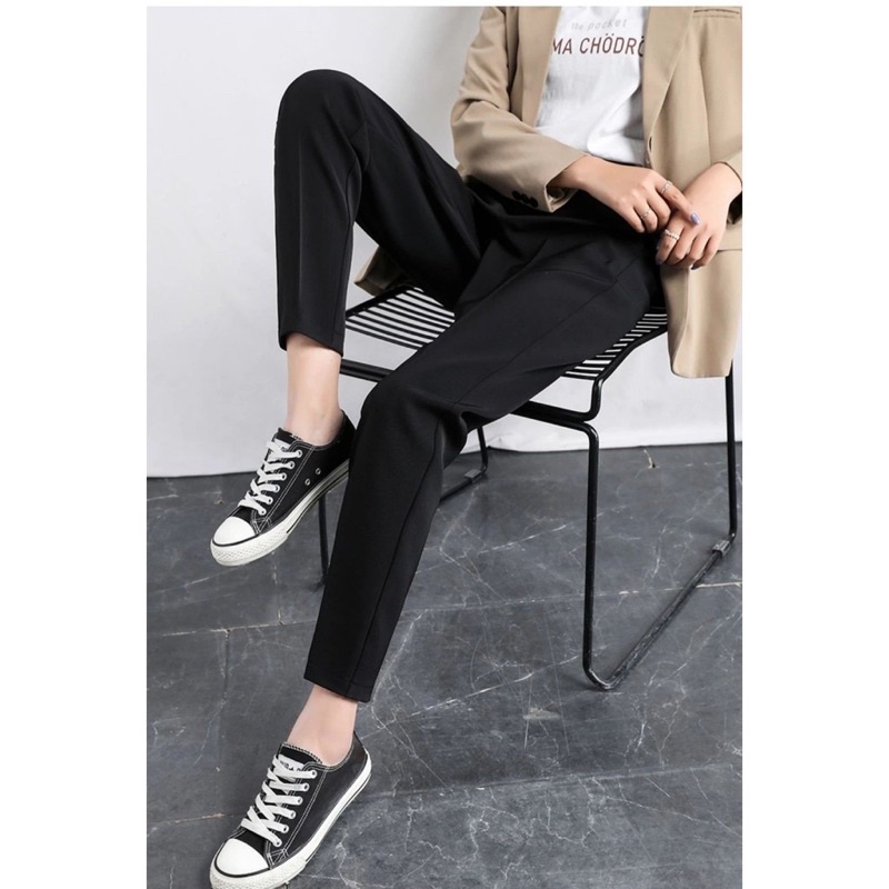 Quần Baggy Nữ Cạp Cao Hack Dáng Mặc Đi Làm Đi Học Chan House