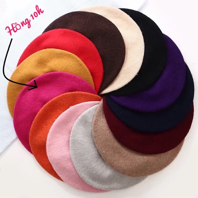 MŨ NỒI dạ Beret mềm đẹp rũ nhẹ SIÊU XINH - NÓN Nồi dạ mỏng vừa rũ mềm cho nữ giá rẻ chất liệu dạ mềm