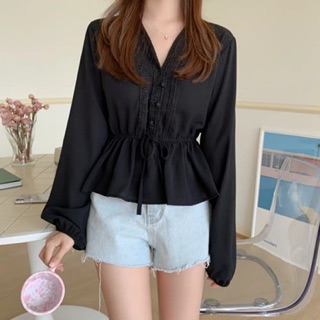 Áo peplum tiểu thư thắt eo