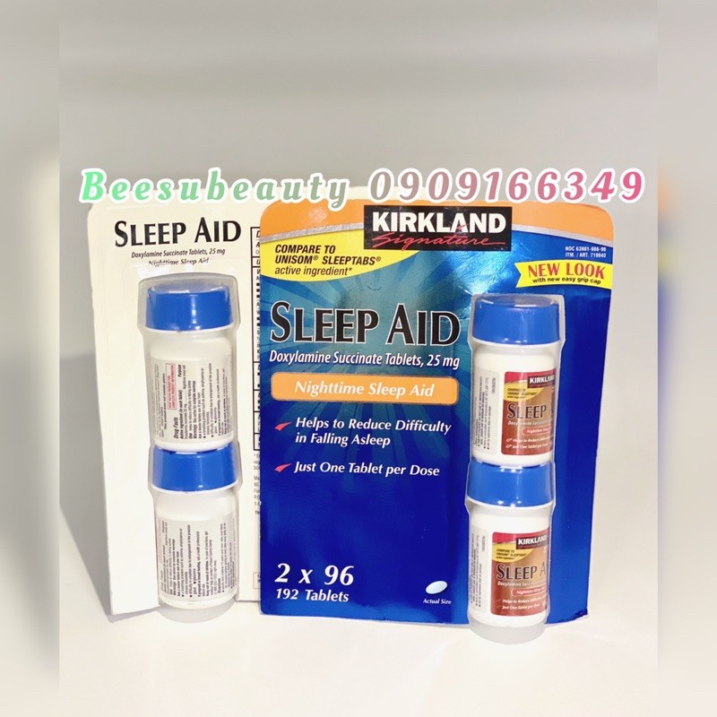 Viên uống hỗ trợ giấc ngủ ngon Kirkland Signature Sleep Aid 2 hộp x 96 viên