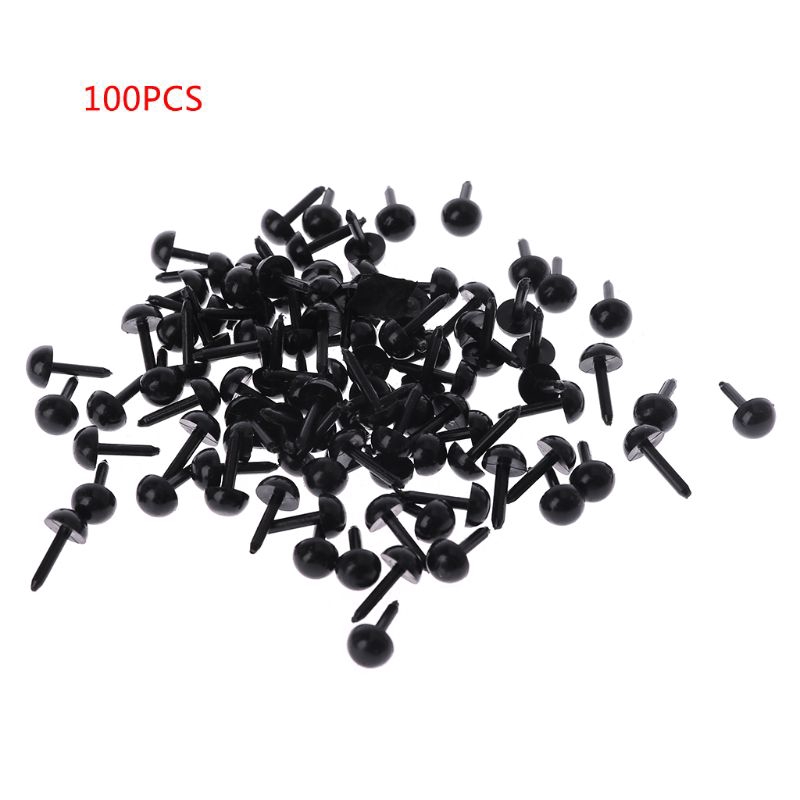 Set 100 Mắt Nhựa 3mm / 4mm / 5mm / 6mm Cho Búp Bê / Thú Nhồi Bông