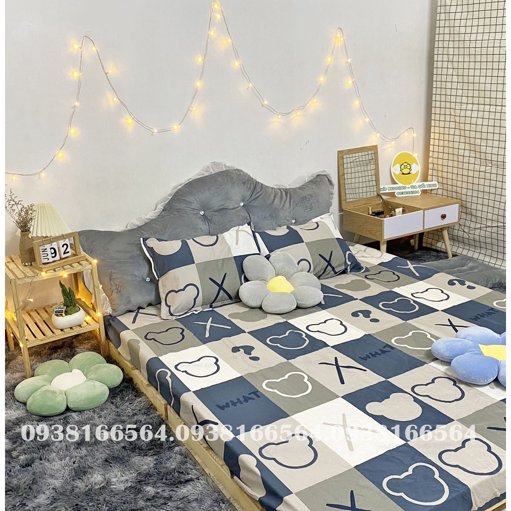 TRỌN BỘ COTTON POLY 5 MÓN CHĂN PHAO DÀY DẶN HÀNG VN GẤU X - ĐỦ KÍCH THƯỚC