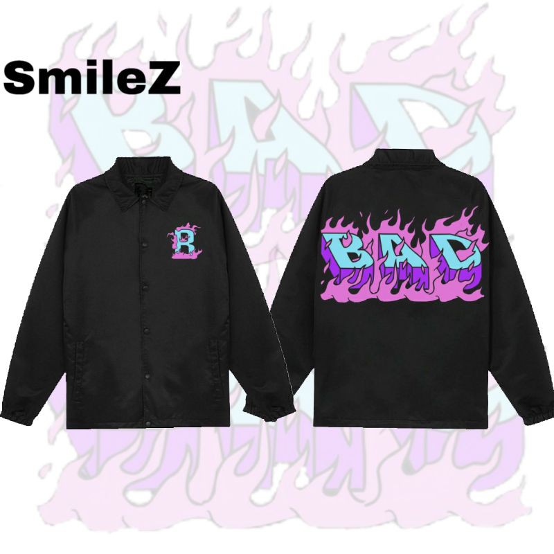 [Flash Sale] Áo khoác dù Bad Fire nam nữ form rộng cổ bẻ jacket